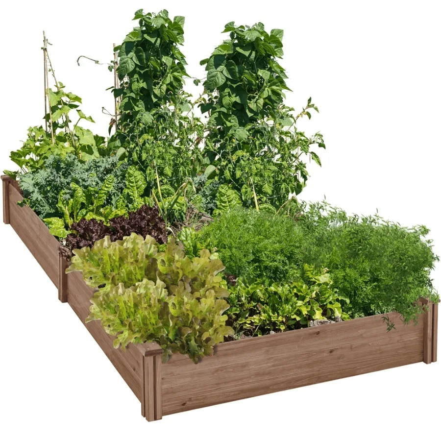 Stackable Wooden Garden Bed for Vegetable Flower Planting Dark Brown
Stackable Wooden Garden Bed for Vegetable Flower Planting Dark Brown