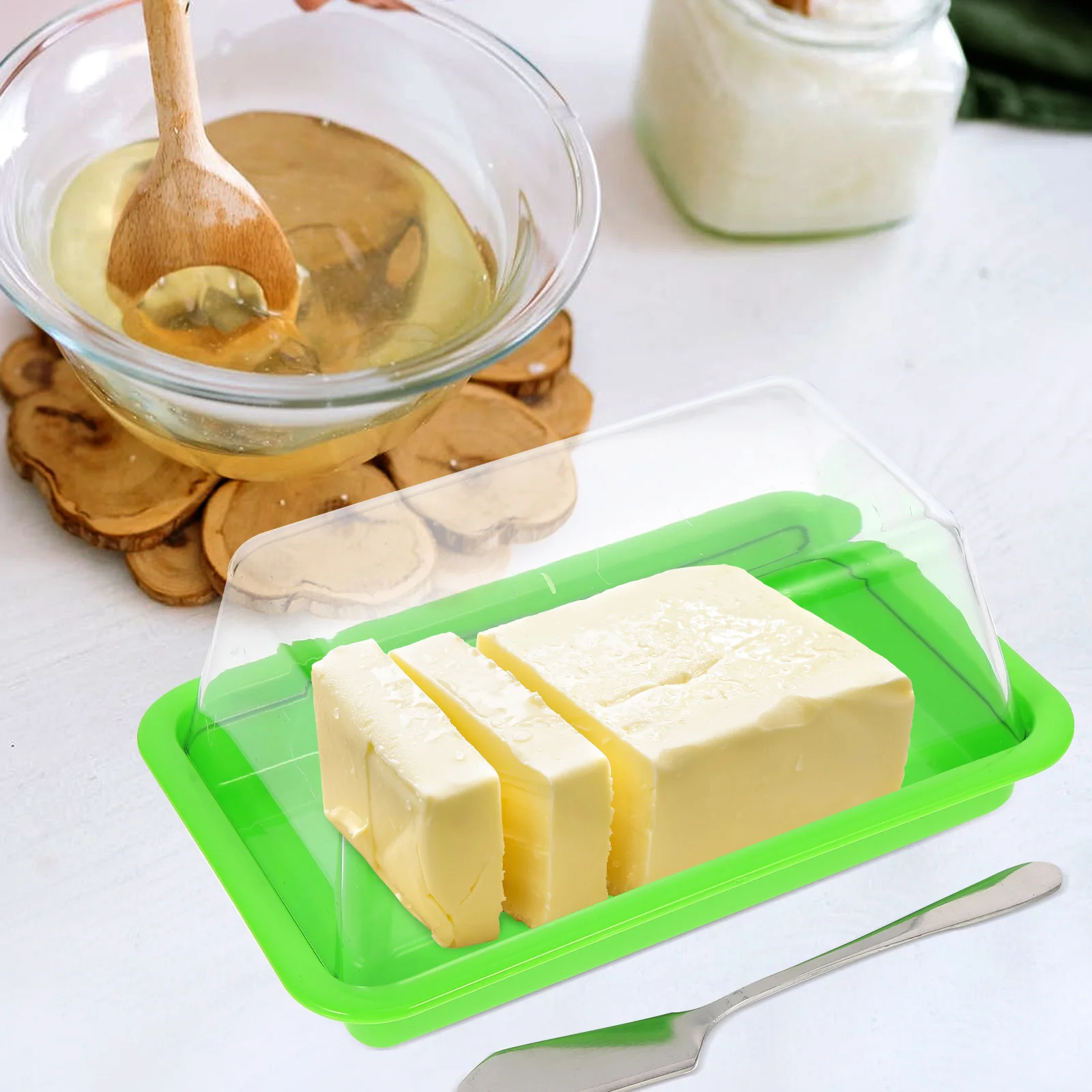 Butter Box Airtight Food Storage Container Plastic Case Kitchen Utensil Crisper Easy Clean Dustproof Mothproof ABS Material
Butter Box Airtight Food Storage Container Plastic Case Kitchen Utensil Crisper Easy Clean Dustproof Mothproof ABS Material