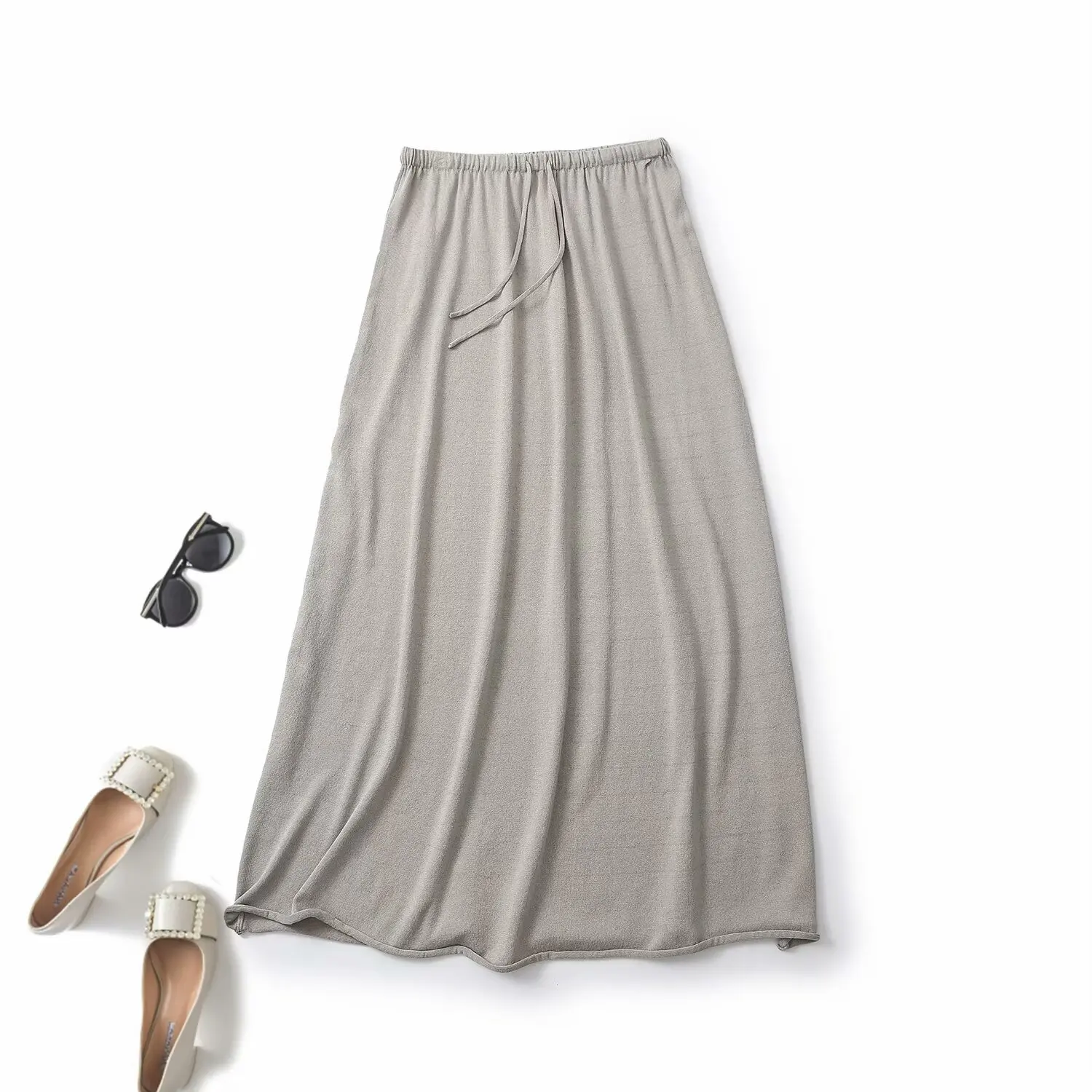 Women 2024 Spring and Summer New Fashion Drawstring Lightweight Casual Knitted Skirt Chic A Version Curl All-match Skirt Mujer
Women 2024 Spring and Summer New Fashion Drawstring Lightweight Casual Knitted Skirt Chic A Version Curl All-match Skirt Mujer