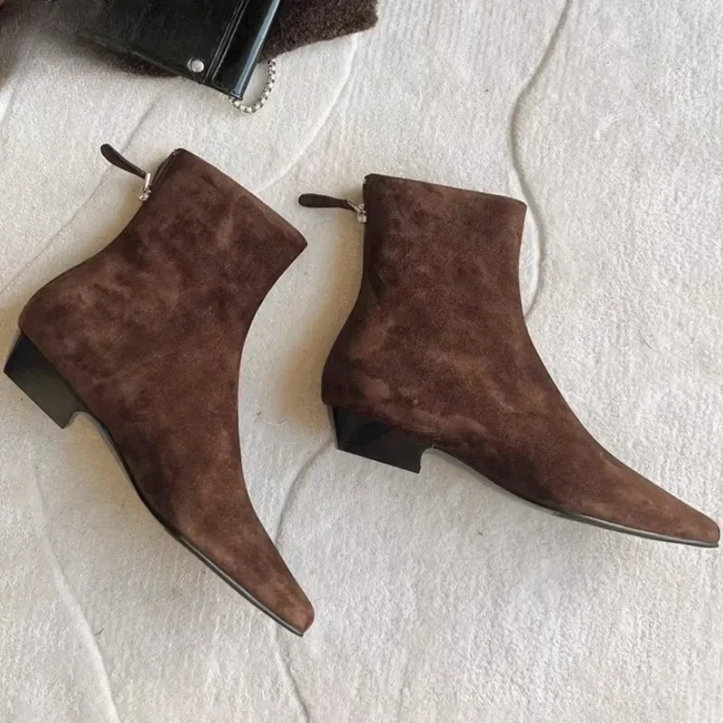 Flats Square Toe Women Ankle Boots Suede Walking Winter Shoes Woman 2024 Trend New Casual Brand Dress Snow Boots Mujer Zapatos
Flats Square Toe Women Ankle Boots Suede Walking Winter Shoes Woman 2024 Trend New Casual Brand Dress Snow Boots Mujer Zapatos