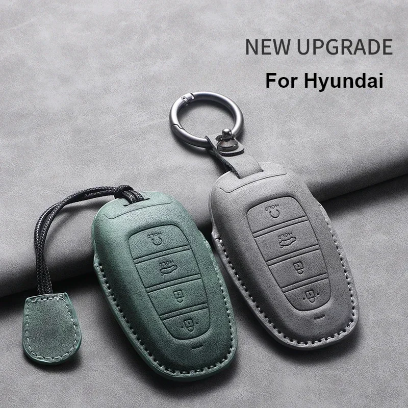 4 Buttons Leather Car Key Holder Case Cover for Hyundai Tucson Solaris Sonata Hybrid NEXO NX4 Santafe Dn8 Car Key Holder Shell
4 Buttons Leather Car Key Holder Case Cover for Hyundai Tucson Solaris Sonata Hybrid NEXO NX4 Santafe Dn8 Car Key Holder Shell