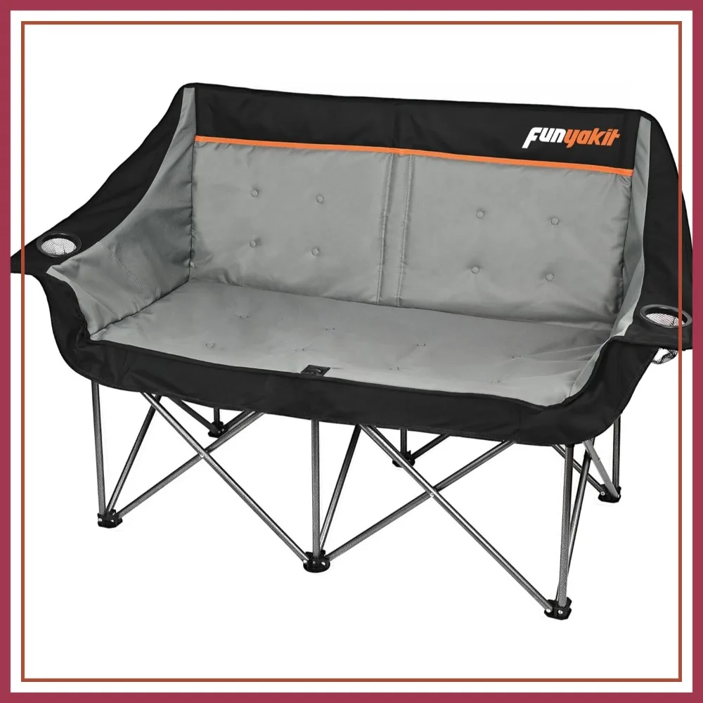 Double Camping Chair 650LBS Capacity Folding Loveseat with Cup Holder
Double Camping Chair 650LBS Capacity Folding Loveseat with Cup Holder