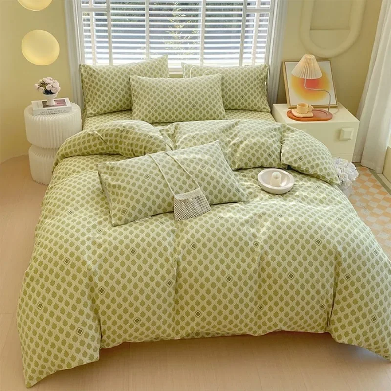 100% pure cotton old coarse cloth four-piece set simple summer cotton thickened mattress bed sheet
100% pure cotton old coarse cloth four-piece set simple summer cotton thickened mattress bed sheet