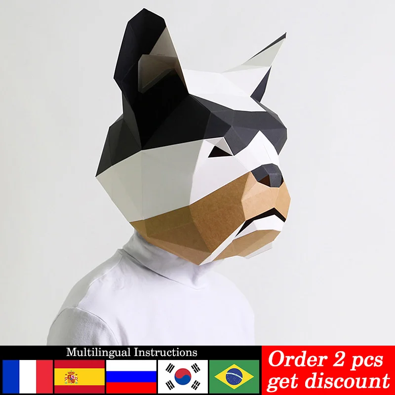Bulldog Dog Animal Adult Mask Paper Model,3D Papercraft Art Origami Costume Party Cosplay,Handmade DIY Craft RTY085
Bulldog Dog Animal Adult Mask Paper Model,3D Papercraft Art Origami Costume Party Cosplay,Handmade DIY Craft RTY085