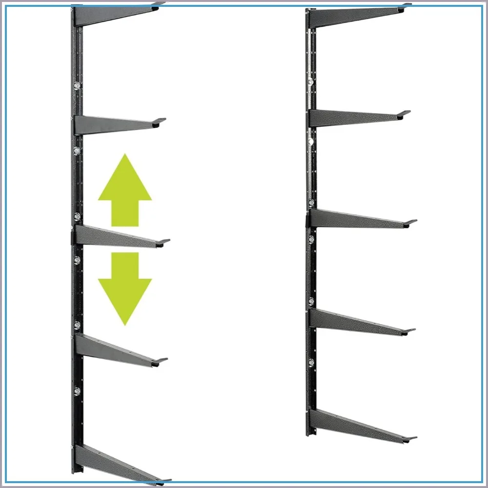 Heavy Duty Wall Mounted Lumber Storage Rack, 800 lbs Capacity, Adjustable Arms, Garage & Basement Organizer
Heavy Duty Wall Mounted Lumber Storage Rack, 800 lbs Capacity, Adjustable Arms, Garage & Basement Organizer