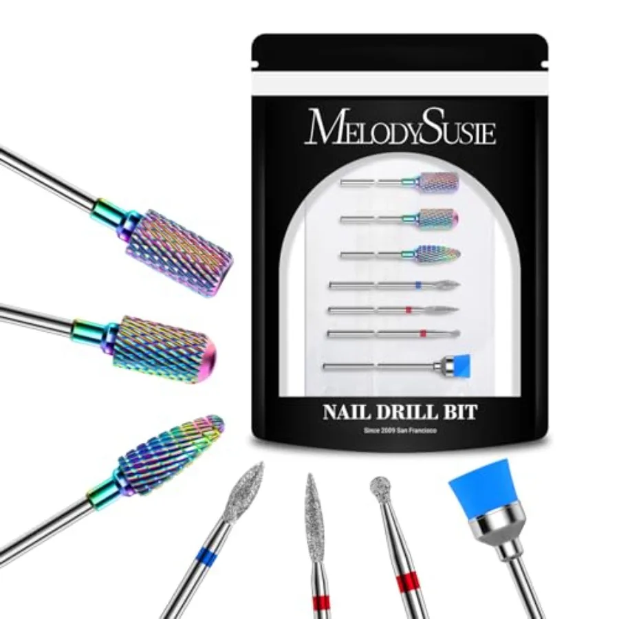 Nail Drill Bits Set, Tungsten Carbide Diamond Nail Drill Bits for Acrylic Nails Poly Gel Cuticle Remove, 3/32'' Professional Na
Nail Drill Bits Set, Tungsten Carbide Diamond Nail Drill Bits for Acrylic Nails Poly Gel Cuticle Remove, 3/32'' Professional Na