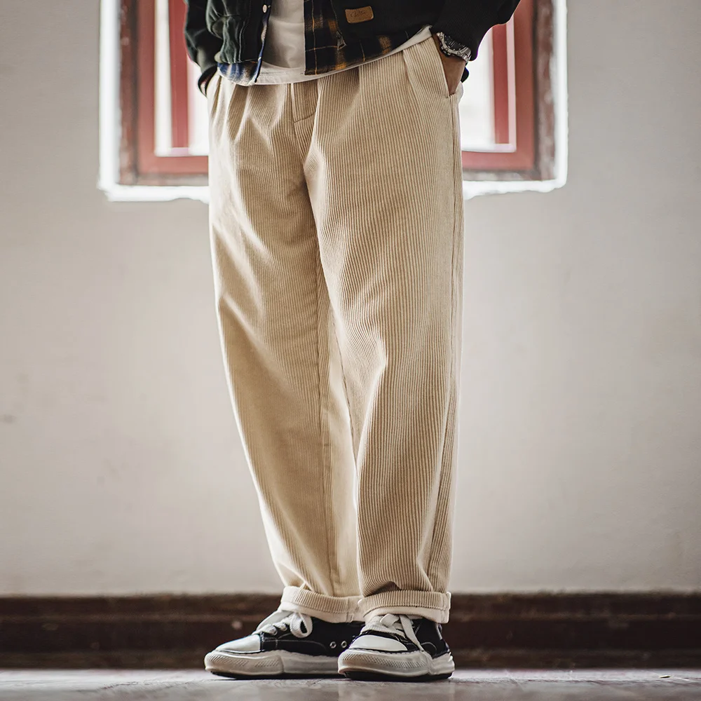 Maden Vintage Corduroy Casual Heavyweight Pants Cotton Straight Solid Color Men's Classic Versatile Trousers for Fall and Winter
Maden Vintage Corduroy Casual Heavyweight Pants Cotton Straight Solid Color Men's Classic Versatile Trousers for Fall and Winter