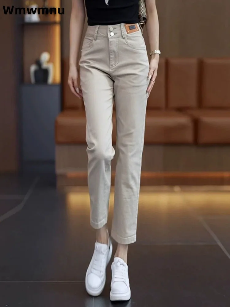 Women Casual Vintage Straight jeans Skinny Streetwear Ankle-Length Vaqueros Summer Korean Fashion High Waisted Denim pantalones
Women Casual Vintage Straight jeans Skinny Streetwear Ankle-Length Vaqueros Summer Korean Fashion High Waisted Denim pantalones