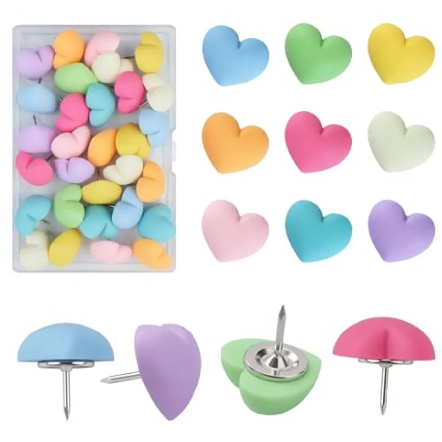 30 Pcs Decorative Push Pins Soft Thumbtacks in 9 Colors Cute Office Decor for Women Cork Board Bulletin Board, Photos Wall Maps
30 Pcs Decorative Push Pins Soft Thumbtacks in 9 Colors Cute Office Decor for Women Cork Board Bulletin Board, Photos Wall Maps