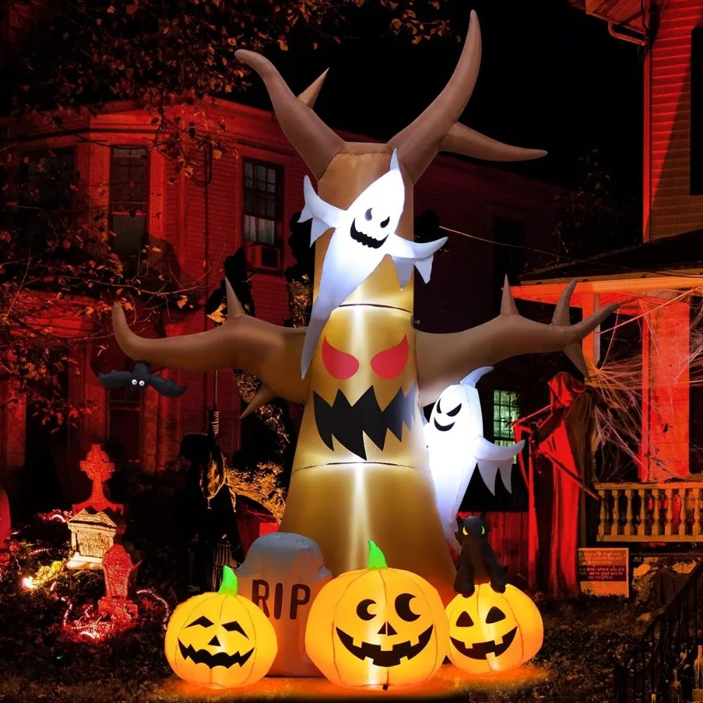 Halloween Inflatables Tree Outdoor Decorations Blow Up Yard Scary Dead Tree with Pumpkin Ghost Tombstone with Built-in LEDs
Halloween Inflatables Tree Outdoor Decorations Blow Up Yard Scary Dead Tree with Pumpkin Ghost Tombstone with Built-in LEDs