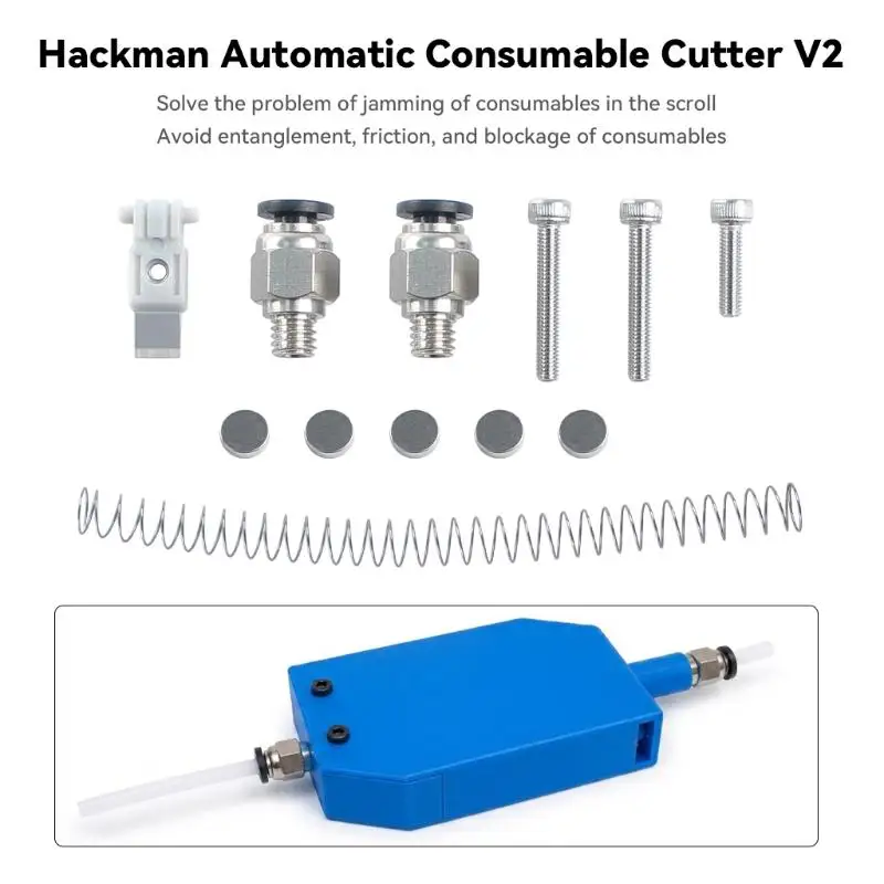 Upgraded Hackman Automatic Filament Cutter V2 Return Spring And Compact Design For 3D Printer Replaceable Parts
Upgraded Hackman Automatic Filament Cutter V2 Return Spring And Compact Design For 3D Printer Replaceable Parts