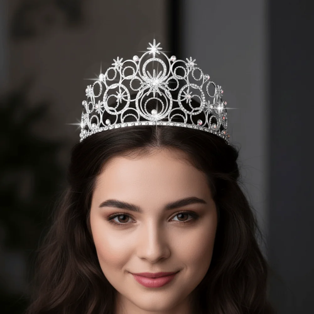 Luxury Baroque Queen Tiaras Elegant Sparkling Wedding Head Wear Shiny Dazzling Bridal Princess Crown Stage Performances
Luxury Baroque Queen Tiaras Elegant Sparkling Wedding Head Wear Shiny Dazzling Bridal Princess Crown Stage Performances