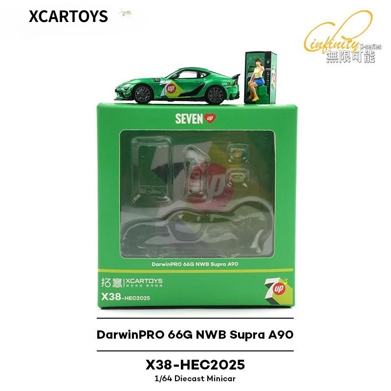 XCARTOYS 1/64 7up Toyota Supra Racing Car Model DarwinPRO 66G Exhibition Limited Collectible Decoration
XCARTOYS 1/64 7up Toyota Supra Racing Car Model DarwinPRO 66G Exhibition Limited Collectible Decoration