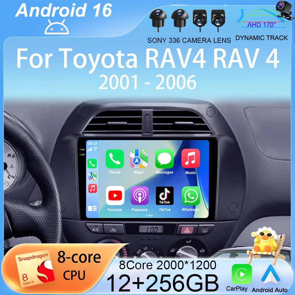 Автомагнитола Carplay Android 16 для Toyota RAV4 2001-2006 с GPS-навигацией, мультимедиа, видеоплеером, 4G, 2DIN, DSP
Автомагнитола Carplay Android 16 для Toyota RAV4 2001-2006 с GPS-навигацией, мультимедиа, видеоплеером, 4G, 2DIN, DSP