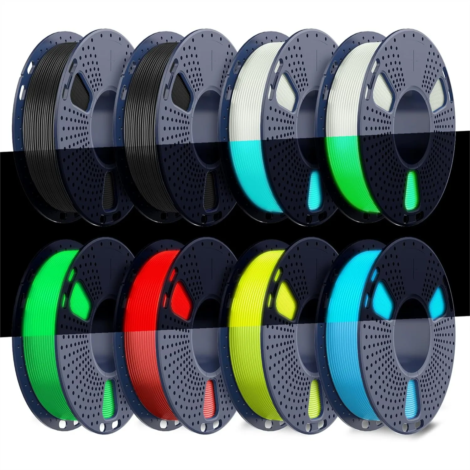 Glow in The Dark PETG Filament Bundle 8 Packs 250g/Spool, Neatly Wound 3D Printer Filament with Glowing Blue/Green/Red/Yellow
Glow in The Dark PETG Filament Bundle 8 Packs 250g/Spool, Neatly Wound 3D Printer Filament with Glowing Blue/Green/Red/Yellow