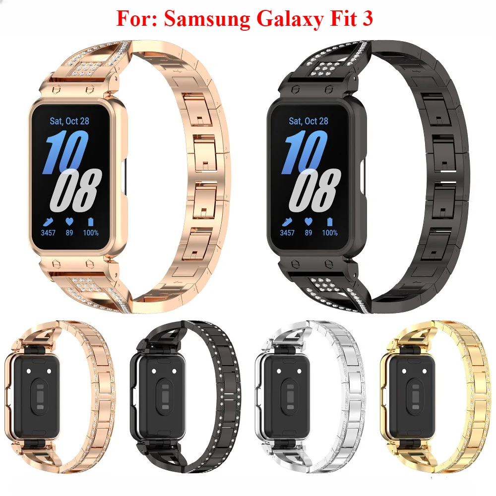 Блестящий бриллиантовый ремешок для Samsung Galaxy fit3, ремешок для часов, мягкие Смарт-часы, спортивный браслет, металлический браслет для женщин
Блестящий бриллиантовый ремешок для Samsung Galaxy fit3, ремешок для часов, мягкие Смарт-часы, спортивный браслет, металлический браслет для женщин