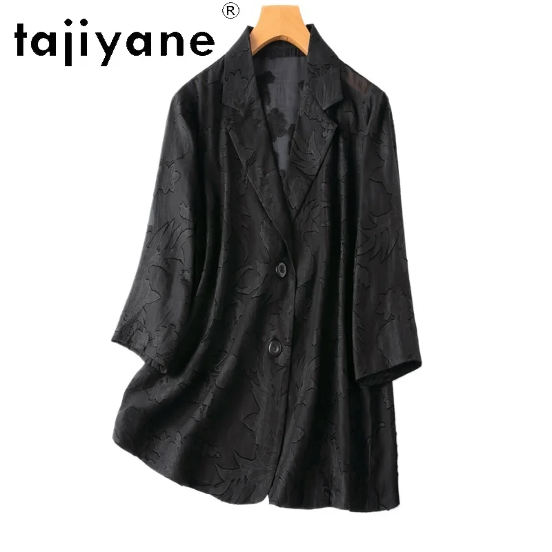 TAJIYANE 100% Mulberry Silk Blouse Woman High Quality Mid Length Black Shirt Spring and Summer Coat 2025 Ladies Clothes Camisas
TAJIYANE 100% Mulberry Silk Blouse Woman High Quality Mid Length Black Shirt Spring and Summer Coat 2025 Ladies Clothes Camisas