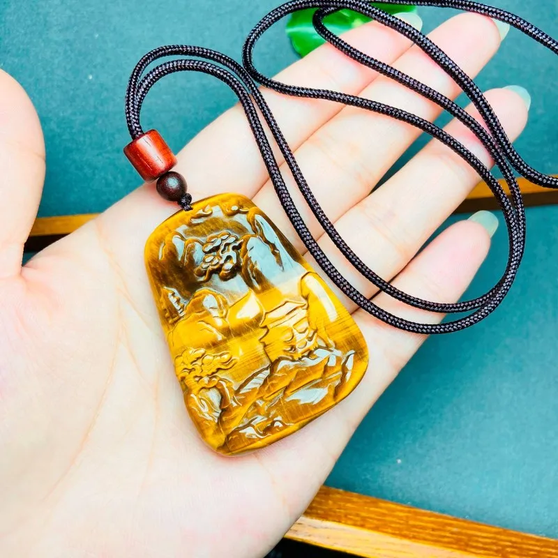 Natural South African Tiger's Eye Mountain and Water Pendant Unisex Couple's Style Fashionable Personalized Jewelry Gift
Natural South African Tiger's Eye Mountain and Water Pendant Unisex Couple's Style Fashionable Personalized Jewelry Gift