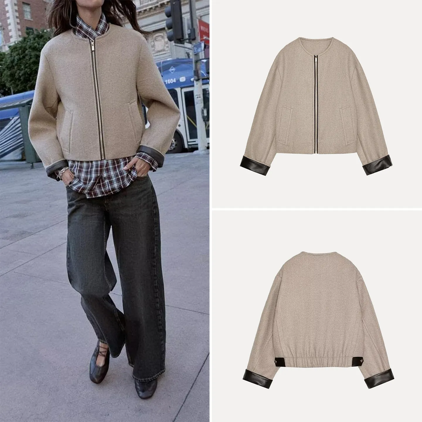 Универсальная женская куртка Ele 2025: Новинка зимы, простой дизайн, качественная, на молнии, с длинными рукавами, приталенный крой, короткая верхняя одежда
Универсальная женская куртка Ele 2025: Новинка зимы, простой дизайн, качественная, на молнии, с длинными рукавами, приталенный крой, короткая верхняя одежда