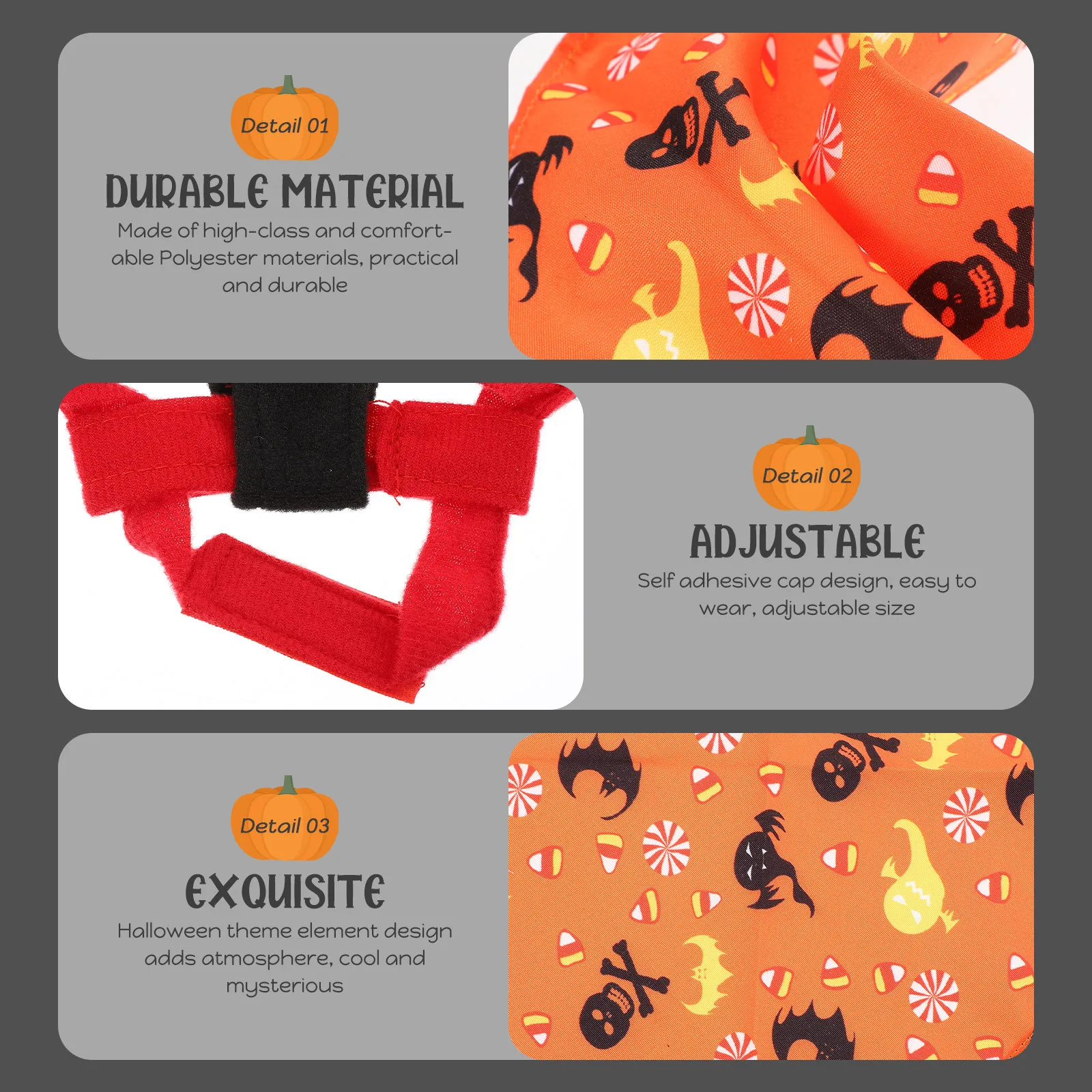 Halloween Pet Hat Costume Clothing Pirate Scarf Polyester Cat Hats and Party Outfit
Halloween Pet Hat Costume Clothing Pirate Scarf Polyester Cat Hats and Party Outfit