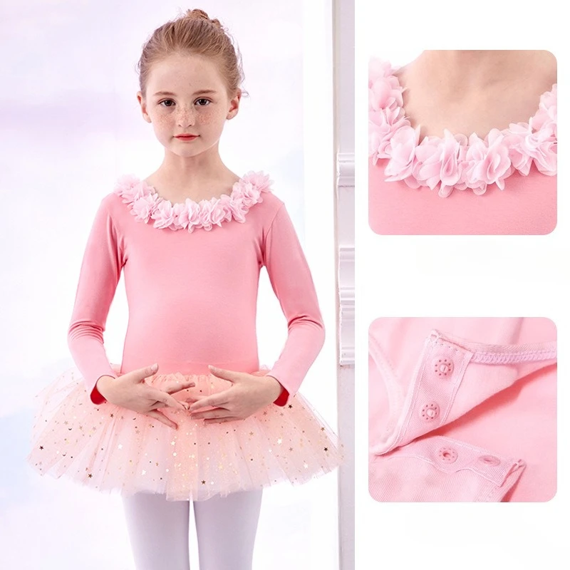 Girls Ballet Leotard Tutu Dress Long Sleeve Flower Neck Sparkle Tulle Princess Dancewear Toddler Performance Outfit
Girls Ballet Leotard Tutu Dress Long Sleeve Flower Neck Sparkle Tulle Princess Dancewear Toddler Performance Outfit