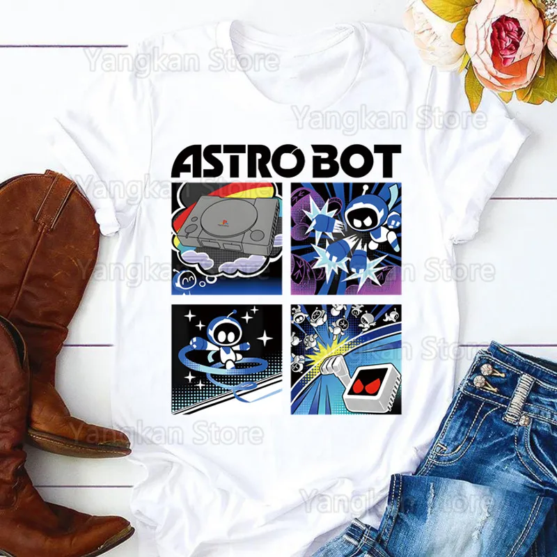 Astro Bot Harajuku Tops Summer Tops Graphic Tees Women Kawaii T-shirt Clothes Girl T Shirt ,Drop Shipping
Astro Bot Harajuku Tops Summer Tops Graphic Tees Women Kawaii T-shirt Clothes Girl T Shirt ,Drop Shipping
