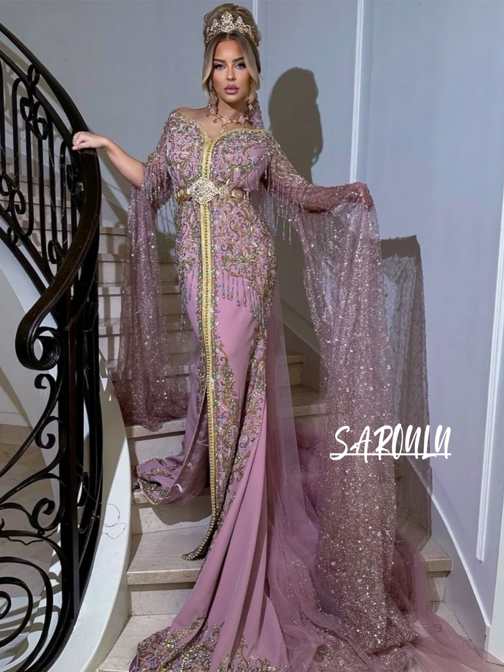 Exquisite Shiny Mermaid Evening Dress Caftan Beaded Tassel Party Women Prom Dress Elegant Front Slit Customized Cocktail Gown
Exquisite Shiny Mermaid Evening Dress Caftan Beaded Tassel Party Women Prom Dress Elegant Front Slit Customized Cocktail Gown