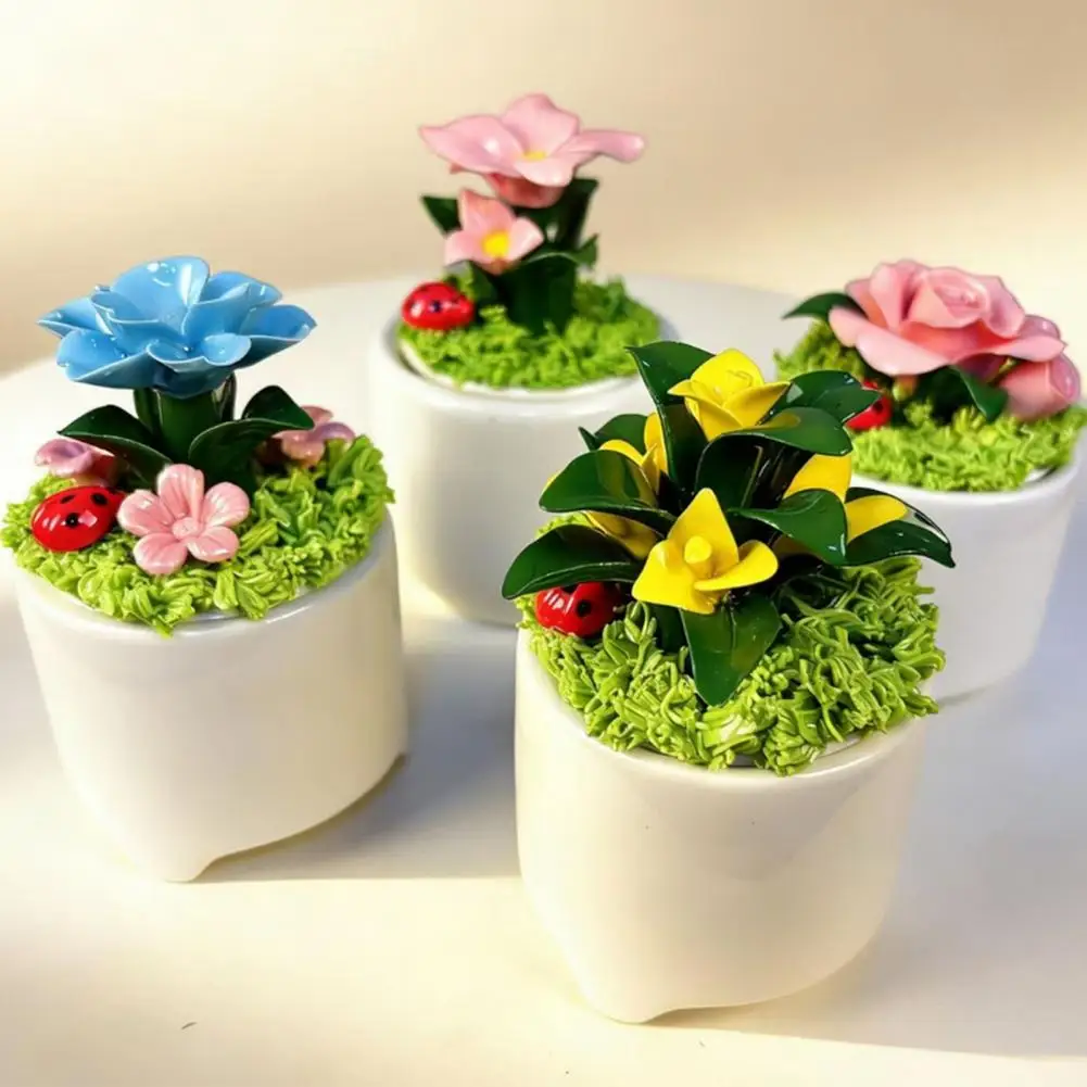 Small Desktop Flowerpot Artificial Ceramic Flowers in Pot for Car Dashboard, Bathroom, Home Table Centerpiece, Shelf Decor
Small Desktop Flowerpot Artificial Ceramic Flowers in Pot for Car Dashboard, Bathroom, Home Table Centerpiece, Shelf Decor