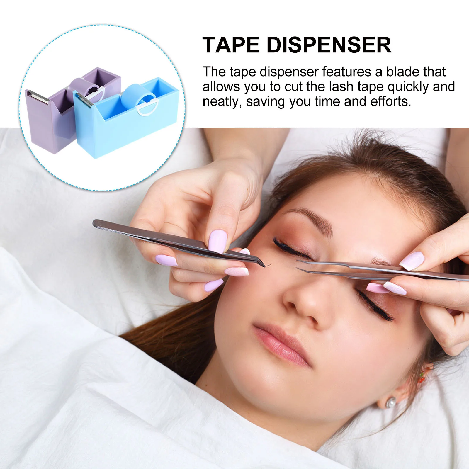 2Pcs Small Eyelash Tape Dispenser Portable Lash Tape Holder with Sharp Blade for Quick Clean Cuts in Makeup Applications
2Pcs Small Eyelash Tape Dispenser Portable Lash Tape Holder with Sharp Blade for Quick Clean Cuts in Makeup Applications