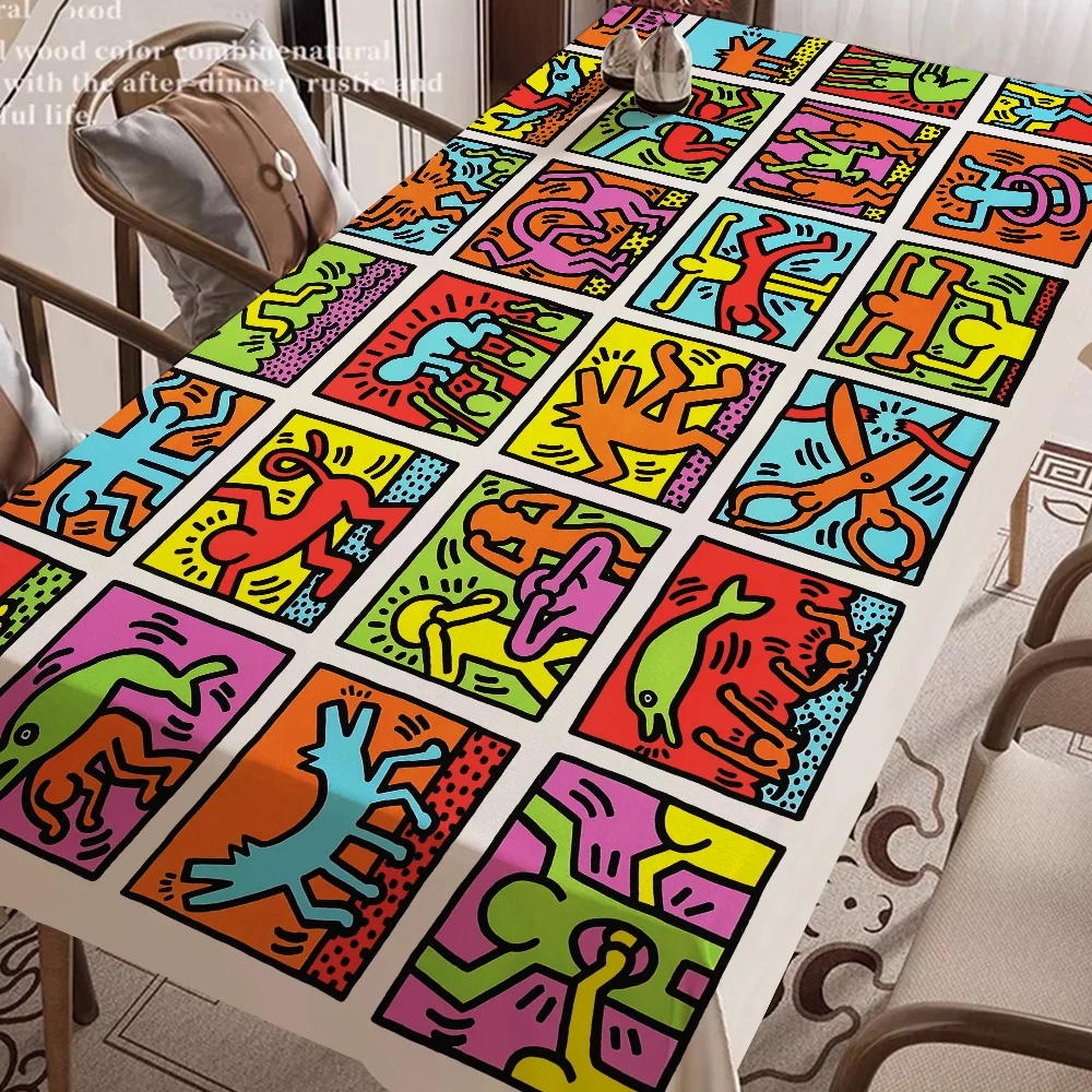 K-Keith-H-Harings Waterproof and Oil-proof Tablecloth Bedside Table Dustproof Decorative Cloth Living Coffee Tablecloth
K-Keith-H-Harings Waterproof and Oil-proof Tablecloth Bedside Table Dustproof Decorative Cloth Living Coffee Tablecloth
