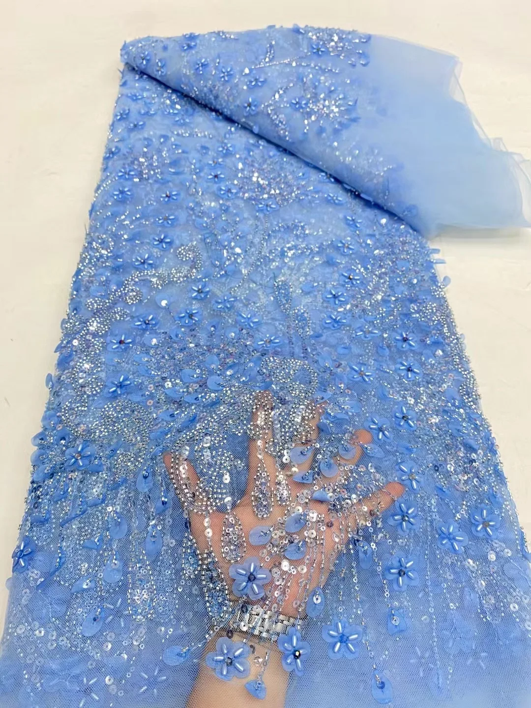 African Nigerian Sequins Embroidery Tulle Lace Fabric, Sewing , Beads Stone Prom Dresses, High Quality, 5Yards, 2024 DP0247
African Nigerian Sequins Embroidery Tulle Lace Fabric, Sewing , Beads Stone Prom Dresses, High Quality, 5Yards, 2024 DP0247