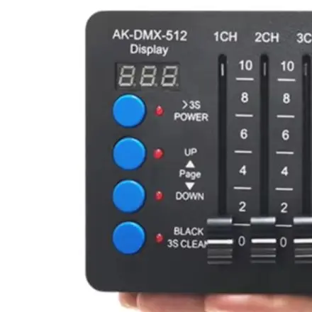 32-channel DMX512 Controller, Stage Lighting Console With 8 Faders And XLR Output, Suitable For Wedding Party DJ Equipment.
32-channel DMX512 Controller, Stage Lighting Console With 8 Faders And XLR Output, Suitable For Wedding Party DJ Equipment.