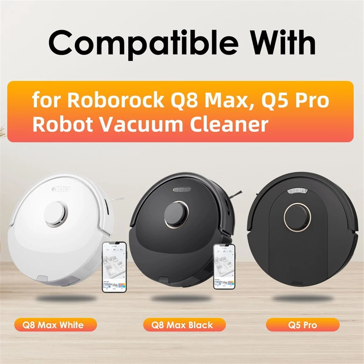 For Q8 Max, Q8 Max+, Q5 Pro, Q5 Pro+ Robot Vacuum Cleaner Main Brush Cover Hepa Filter Mop Pad Spare Parts
For Q8 Max, Q8 Max+, Q5 Pro, Q5 Pro+ Robot Vacuum Cleaner Main Brush Cover Hepa Filter Mop Pad Spare Parts