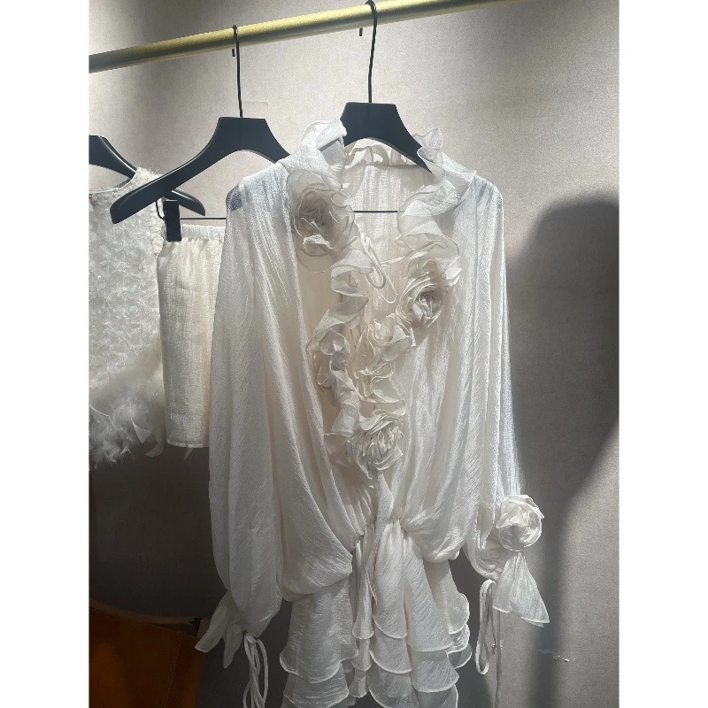 Fashion Flower Splicing High-end Lace Up Lantern Sleeve Dresses For Women Solid Color Evening Dresses Female 11A03537
Fashion Flower Splicing High-end Lace Up Lantern Sleeve Dresses For Women Solid Color Evening Dresses Female 11A03537
