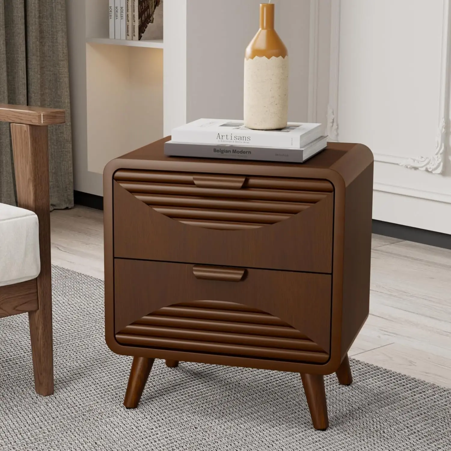 Modern Storage Cabinet 2 Drawer, Walnut Accent Cabinet, Sideboard Buffet For Living Room Hallway Dining Room Kitchen, Customized
Modern Storage Cabinet 2 Drawer, Walnut Accent Cabinet, Sideboard Buffet For Living Room Hallway Dining Room Kitchen, Customized