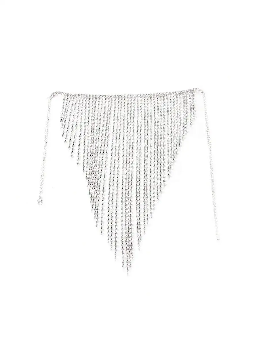 Retro Chain Rhinestone Face Veil Long Tassel Facial Accessory For Party
Retro Chain Rhinestone Face Veil Long Tassel Facial Accessory For Party
