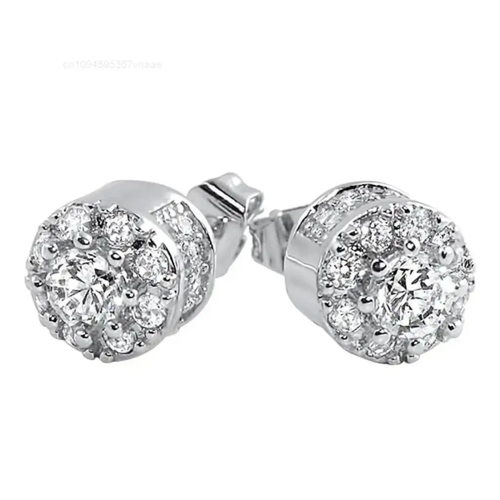 Trendy Hip Hop Jewelry 925 Sterling Silver Moissanite Diamond Iced Out Vintage Stud Earrings with Claw Setting for Men Women
Trendy Hip Hop Jewelry 925 Sterling Silver Moissanite Diamond Iced Out Vintage Stud Earrings with Claw Setting for Men Women