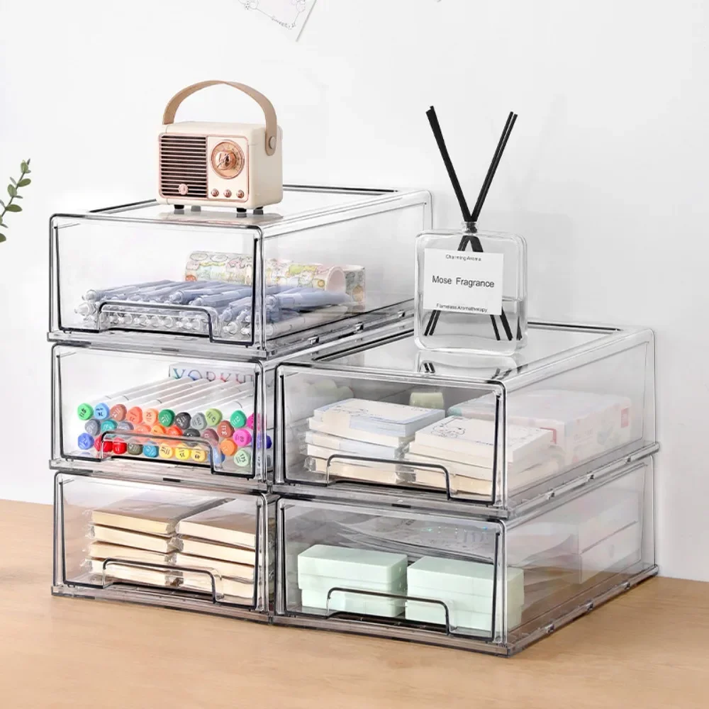Storage Box Transparent Drawer Stationery Student Office Desktop Storage Large Capacity Stacked Desk Organizing Box
Storage Box Transparent Drawer Stationery Student Office Desktop Storage Large Capacity Stacked Desk Organizing Box