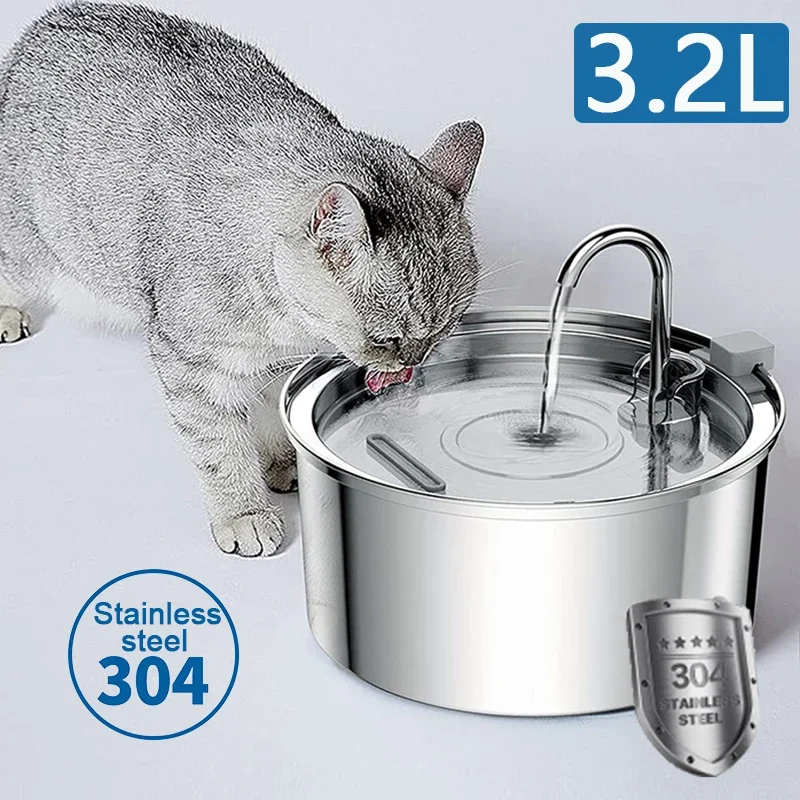 Steel Drinker Dispenser Water For Pet Feeder Cats Cat Stainless Fountain Automatic Intelligent Drinking
Steel Drinker Dispenser Water For Pet Feeder Cats Cat Stainless Fountain Automatic Intelligent Drinking