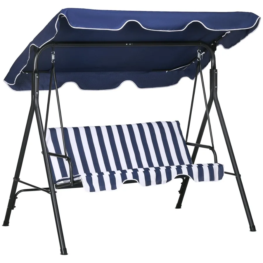 3Seat Outdoor Patio Swing Chair with Removable Cushion Steel Frame Stand and Adjustable Tilt Canopy for Patio Garden Poolside
3Seat Outdoor Patio Swing Chair with Removable Cushion Steel Frame Stand and Adjustable Tilt Canopy for Patio Garden Poolside