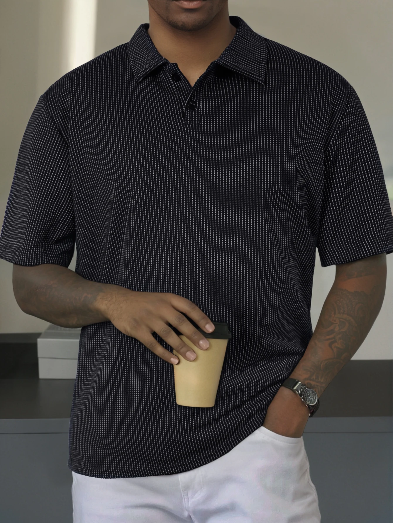 Summer New Men's Lop-up Hollow Short-sleeved Polo Tee Shirt Ice Silk Breathable Business Fashion T-Shirt Male Brand Clothes
Summer New Men's Lop-up Hollow Short-sleeved Polo Tee Shirt Ice Silk Breathable Business Fashion T-Shirt Male Brand Clothes