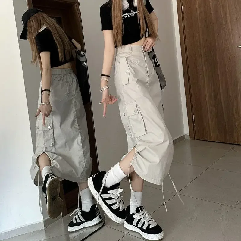 Cargo Casual Women's Skirt With Strings Female Skirts Summer Stylish Aesthetic Cheap New In Modest V High Quality Korean Fashion
Cargo Casual Women's Skirt With Strings Female Skirts Summer Stylish Aesthetic Cheap New In Modest V High Quality Korean Fashion