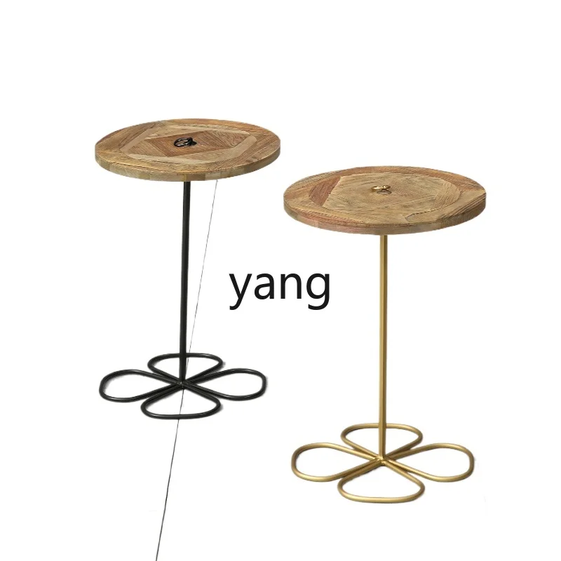 TGF retro recycled old elm parquet round edge table, American country small coffee table
TGF retro recycled old elm parquet round edge table, American country small coffee table