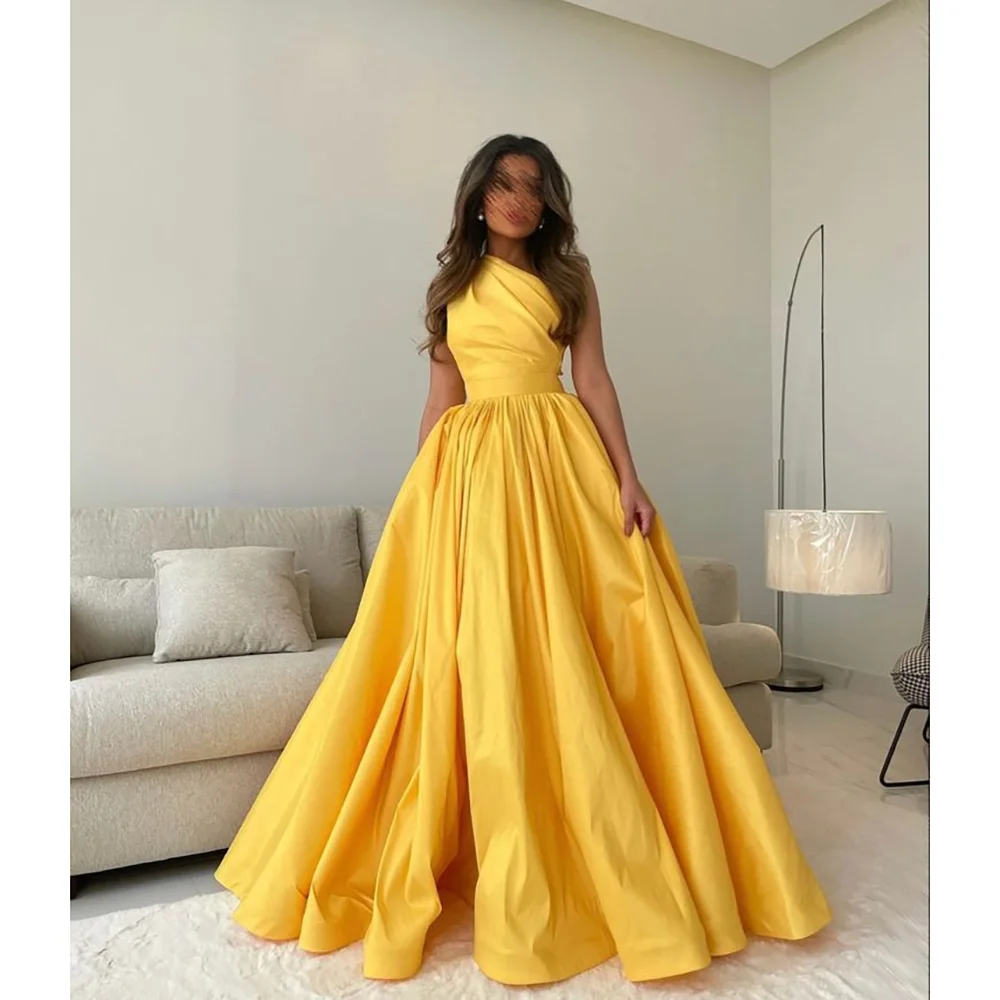 Exquisite Yellow Sleeveless Stylish Prom Gown A Line Floor Length High Quality Banquet Custom Dresses
Exquisite Yellow Sleeveless Stylish Prom Gown A Line Floor Length High Quality Banquet Custom Dresses