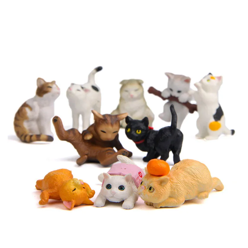 10pcs Mini Cat Figurines Cute Cat Animal Collection Playset Office Desktop Cake Topper Miniature Fairy Garden Decor Gift
10pcs Mini Cat Figurines Cute Cat Animal Collection Playset Office Desktop Cake Topper Miniature Fairy Garden Decor Gift