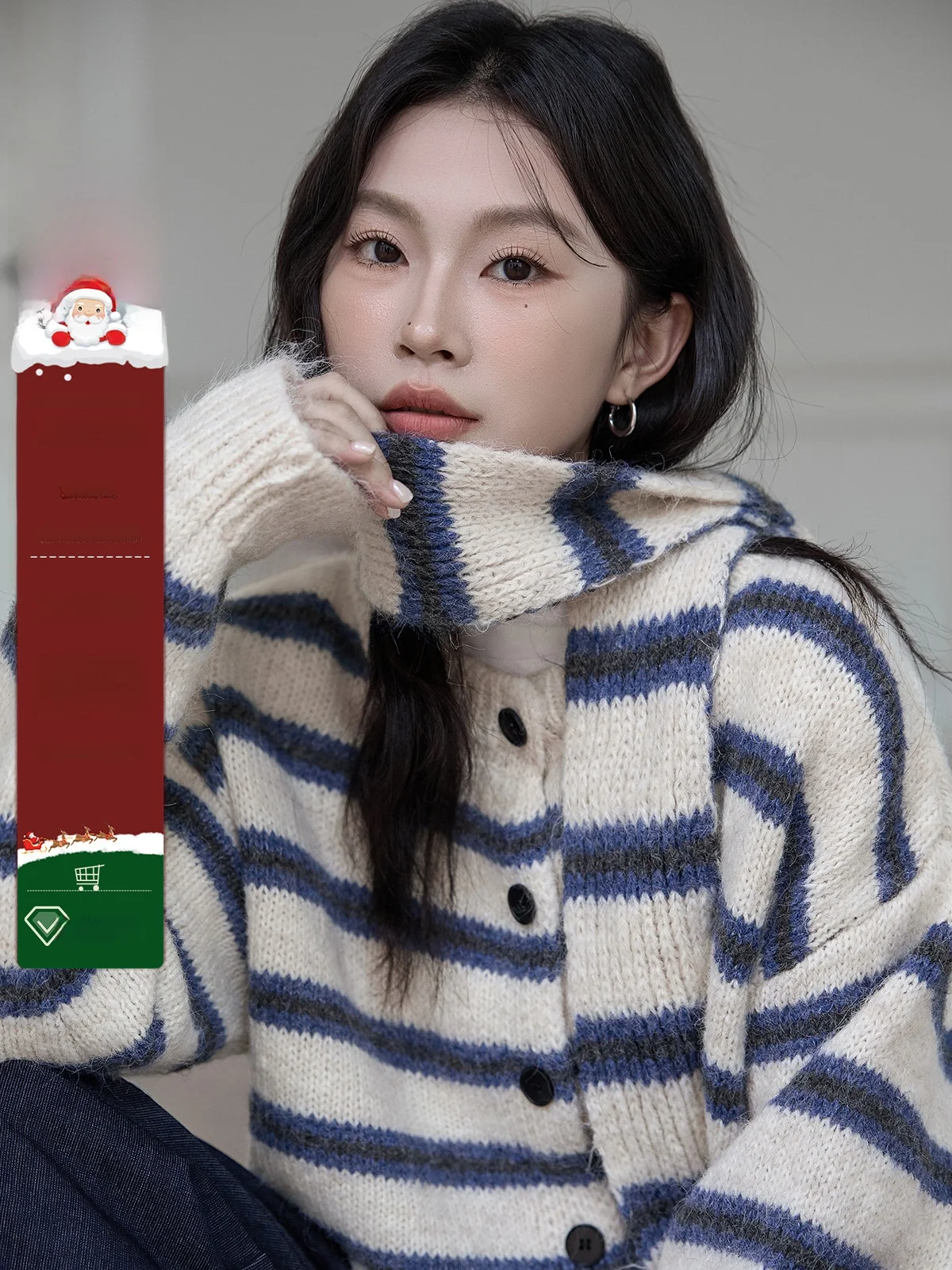 Вязаный свитер в полоску Ele, круглый кардиган, женский модный универсальный осенне-зимний новый поступление, бренд HUIXI
Вязаный свитер в полоску Ele, круглый кардиган, женский модный универсальный осенне-зимний новый поступление, бренд HUIXI