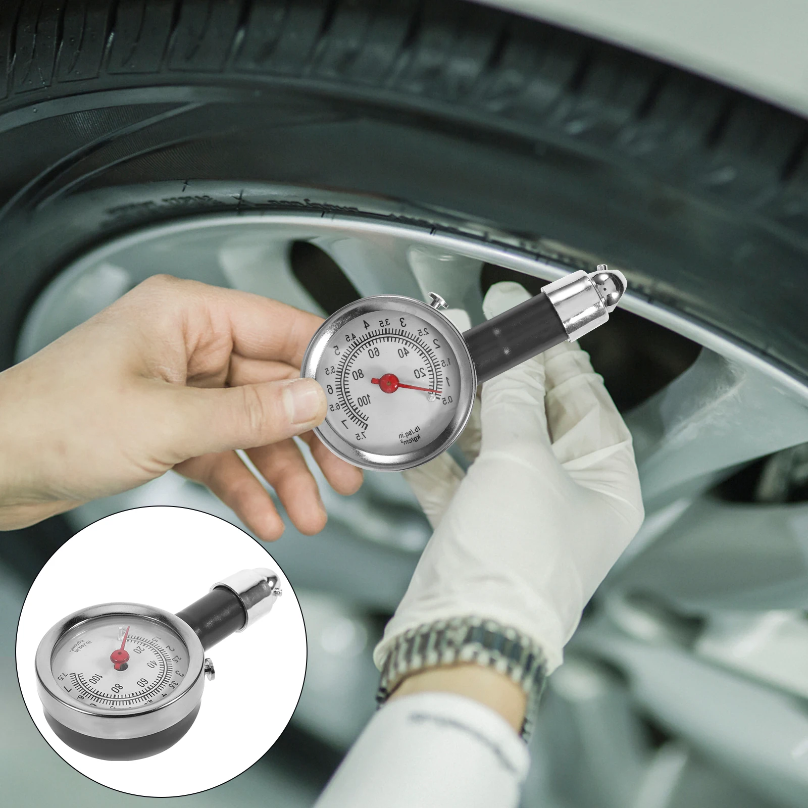 High Precision Dial Tire Gauge For Motorcycle Truck Car Easy-To-Read Display Portable Plastic Case Car Tire Pressure Tester Tyre
High Precision Dial Tire Gauge For Motorcycle Truck Car Easy-To-Read Display Portable Plastic Case Car Tire Pressure Tester Tyre