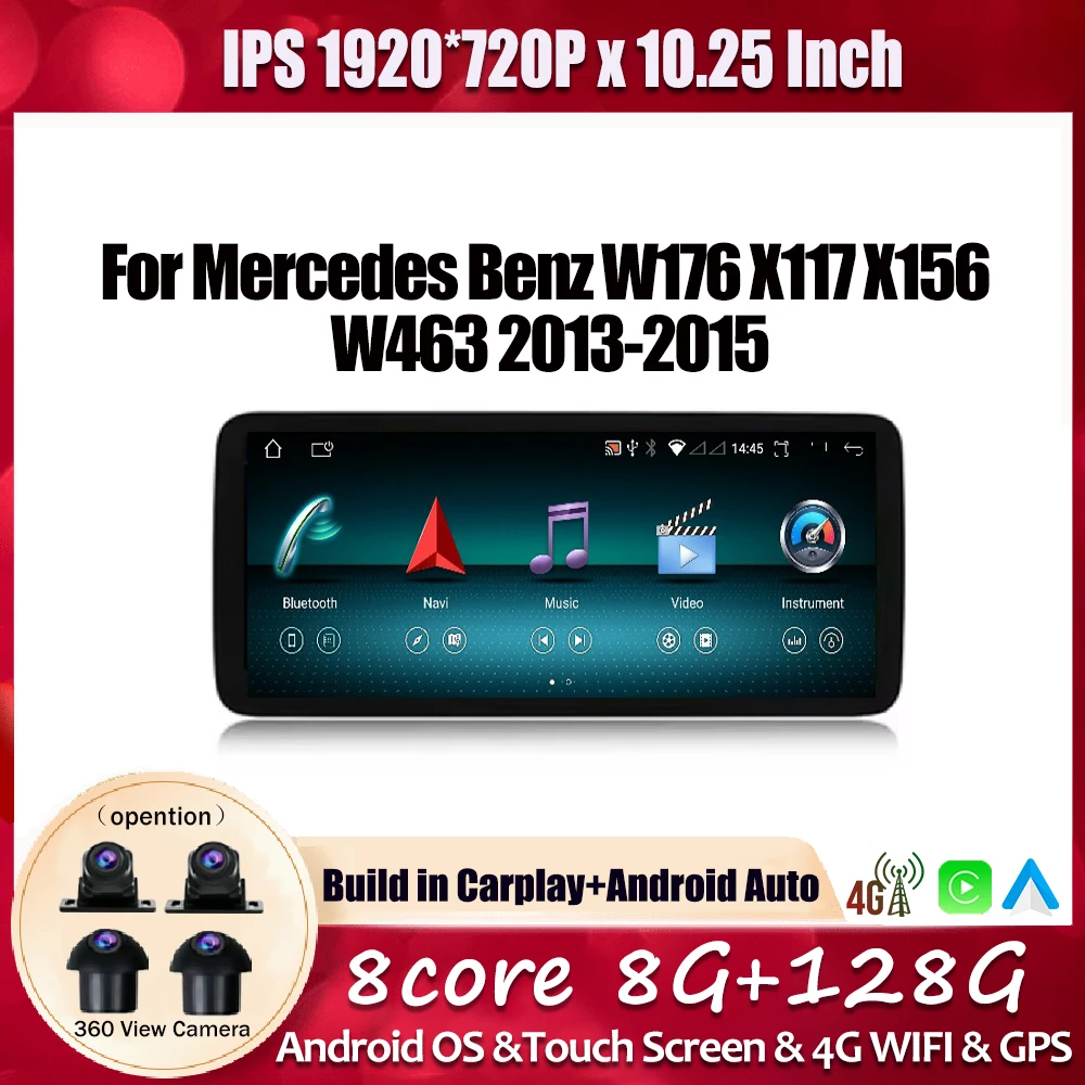 Car Radio For Mercedes Benz W176 X117 X156 W463 2013-2015 Multimedia Video Player System DSP Stereo Carplay Car accessory Wifi
Car Radio For Mercedes Benz W176 X117 X156 W463 2013-2015 Multimedia Video Player System DSP Stereo Carplay Car accessory Wifi