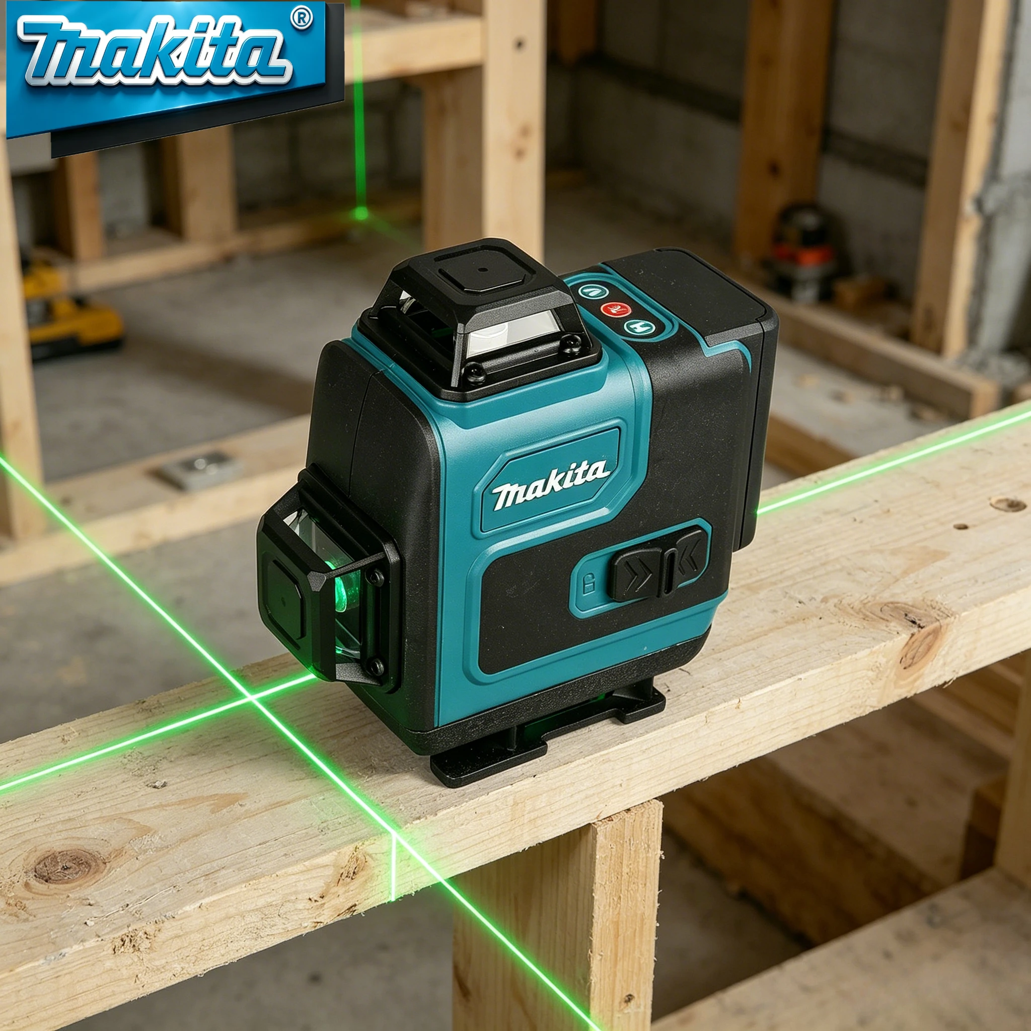 6.0Ah Original Makita 18V Battery Makita 16 Lines 4D Green Beam Laser Level 360° Self Leveling for Construction Carpentry Work
6.0Ah Original Makita 18V Battery Makita 16 Lines 4D Green Beam Laser Level 360° Self Leveling for Construction Carpentry Work