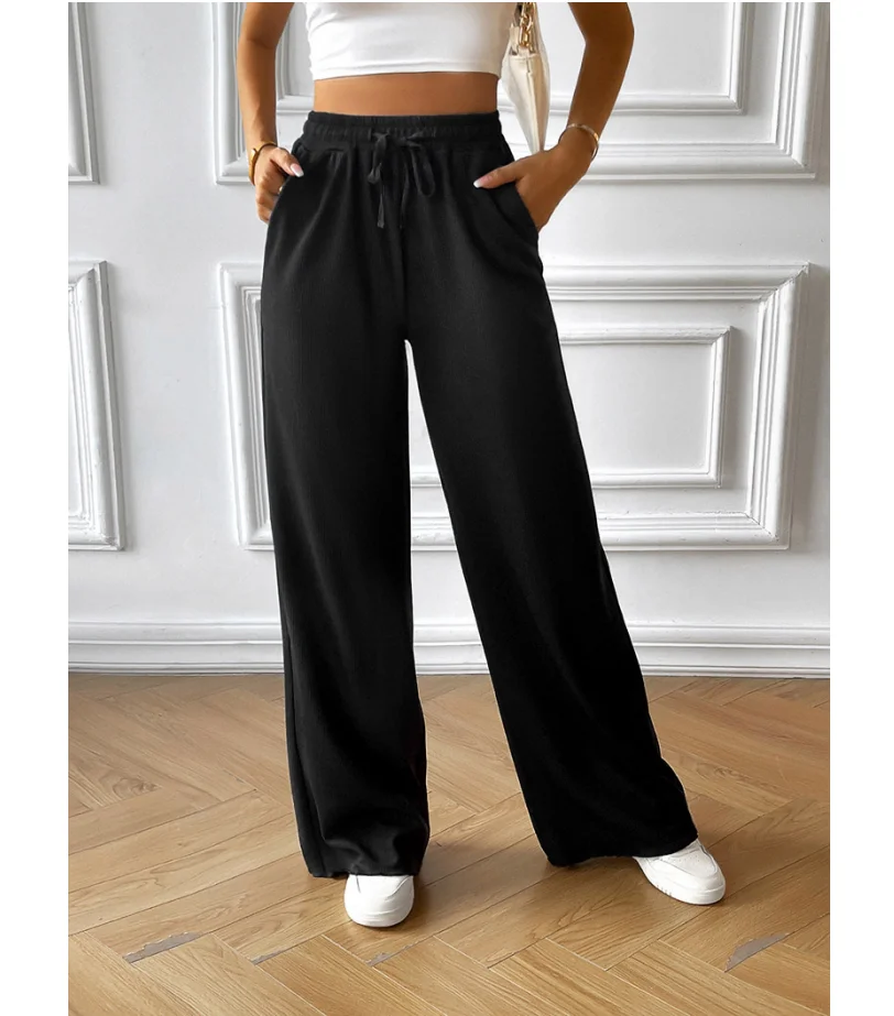 European and American autumn and winter loose casual solid color wide leg pants
European and American autumn and winter loose casual solid color wide leg pants